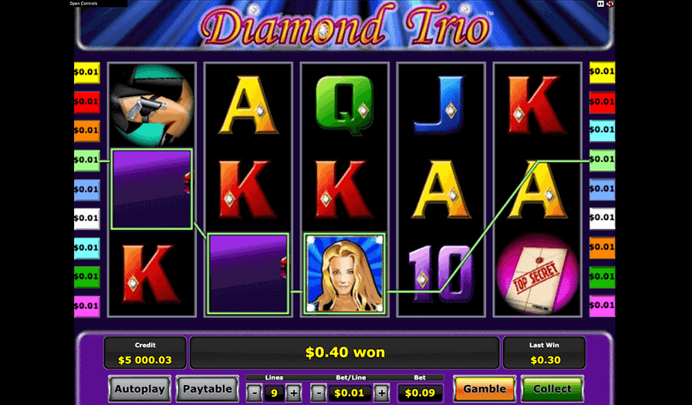 Графика слота Diamond Trio Графика слота Diamond Trio
